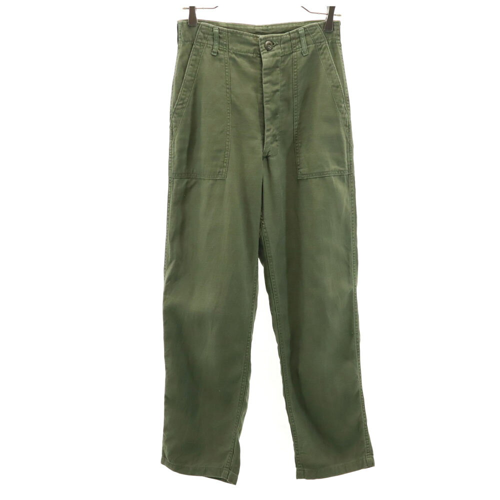 樂天商城 - 古着 US ARMY アメリカ軍 70s ヴィンテージ コットンサテン ベイカー パンツ W28 カーキ ミリタリー DSA メンズ 【中古】 【PD】