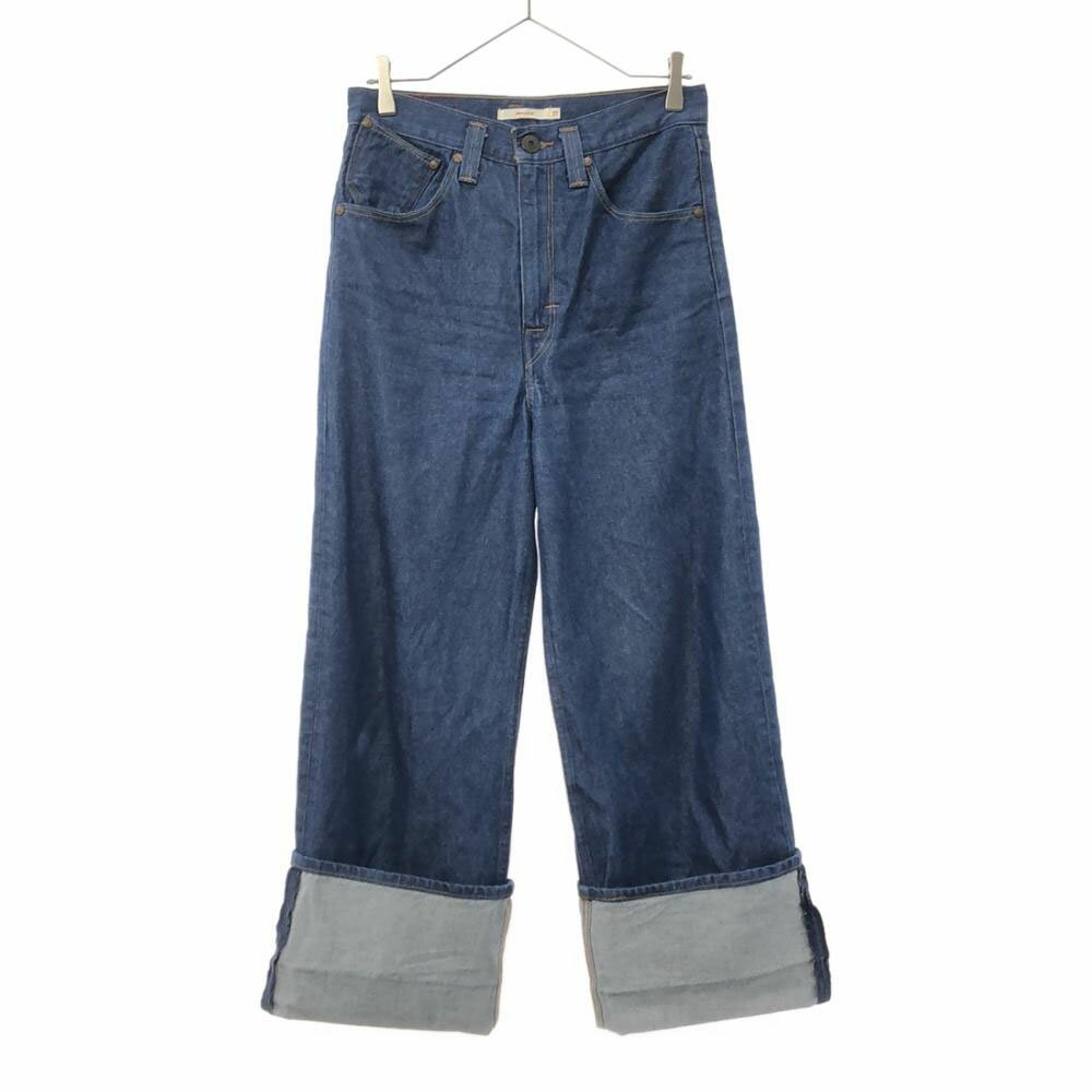 古着 Levi's RED リーバイスレッド HIGH LOOSE ワイドデニムパンツ w27 裾折り返し レディース 【中古】 【PD】