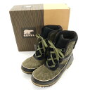 古着 SOREL ソレル 迷彩柄 ブーツ 26 カーキ系 箱付き レディース 【中古】