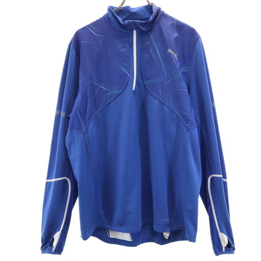 古着 プーマ PUMA トレーニング 長袖 ウェア XL ブルー ハーフジップ メンズ 【中古】 古着 プーマ PUMA トレーニング 長袖 ウェア XL ブルー ハーフジップ メンズ 【中古】