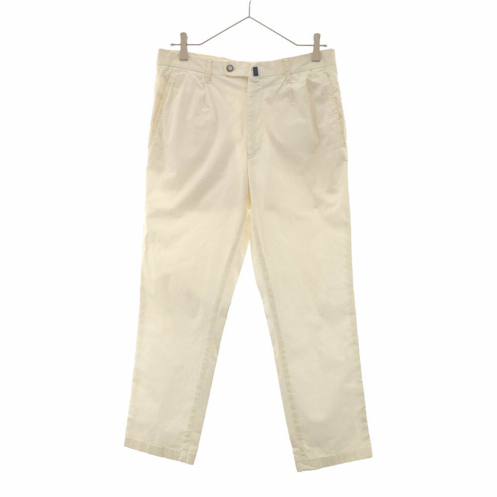 古着 ビガーノ ツータック テーパードパンツ 44 ホワイト QUARANLAQUALLRO メンズ 【中古】
