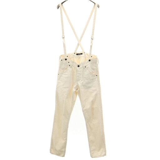 古着 Johnbull ジョンブル 日本製 サスペンダー ペインターパンツ S アイボリー ボタンフライ レディース 【中古】 古着 Johnbull ジョンブル 日本製 サスペンダー ペインターパンツ S アイボリー ボタンフライ レディース 【中古】