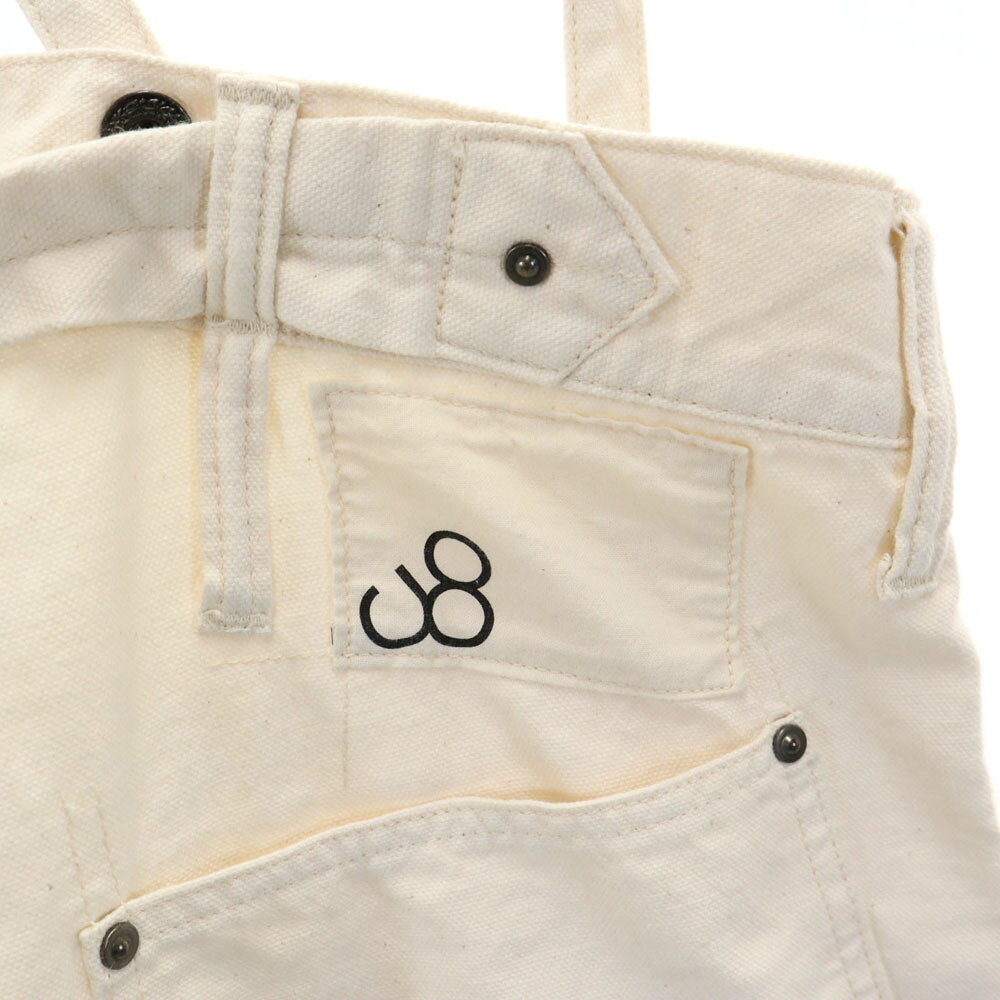 古着 Johnbull ジョンブル 日本製 サスペンダー ペインターパンツ S アイボリー ボタンフライ レディース 【中古】