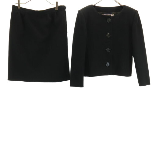 古着 YVES SAINT LAURENT イヴサンローラン 90s オールド ソフトメルトン ノーカラージャケット 上下 セットアップ M ブラック メンズ 【中古】 【PD】 古着 YVES SAINT LAURENT イヴサンローラン 90s オールド ソフトメルトン ノーカラージャケット 上下 セットアップ M ブラック メンズ 【中古】 【PD】