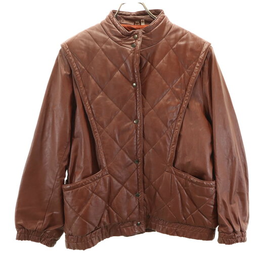 古着 BERTINI 80s 90s 韓国製 オールド レザージャケット 12 ブラウン レディース 【中古】 古着 BERTINI 80s 90s 韓国製 オールド レザージャケット 12 ブラウン レディース 【中古】