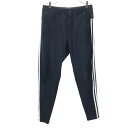 古着 アディダス adidas トレーニング トラックパンツ L 黒 3ライン メンズ 【中古】