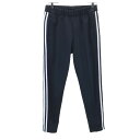 古着 アディダス adidas トレーニング トラックパンツ M 黒 3ライン メンズ 【中古】