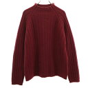 古着 J.CREW ジェイクルー ウール100% 長袖 セーター L ボルドー系 ニット メンズ 【中古】