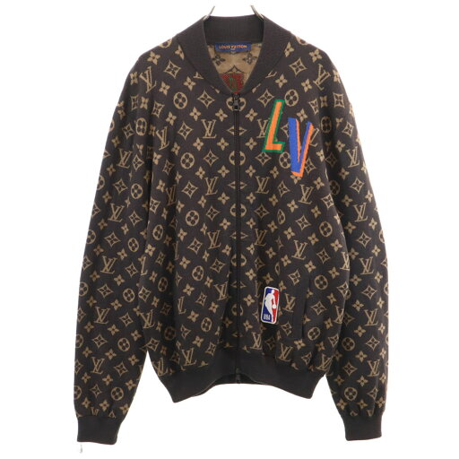 古着 LOUIS VUITTON ルイヴィトン 21AW イタリア製 ウールブレンド NBA モノグラム グラフィックジップアップ ブルゾン XL ブラウン メンズ 【中古】 【PD】 古着 LOUIS VUITTON ルイヴィトン 21AW イタリア製 ウールブレンド NBA モノグラム グラフィックジップアップ ブルゾン XL ブラウン メンズ 【中古】 【PD】