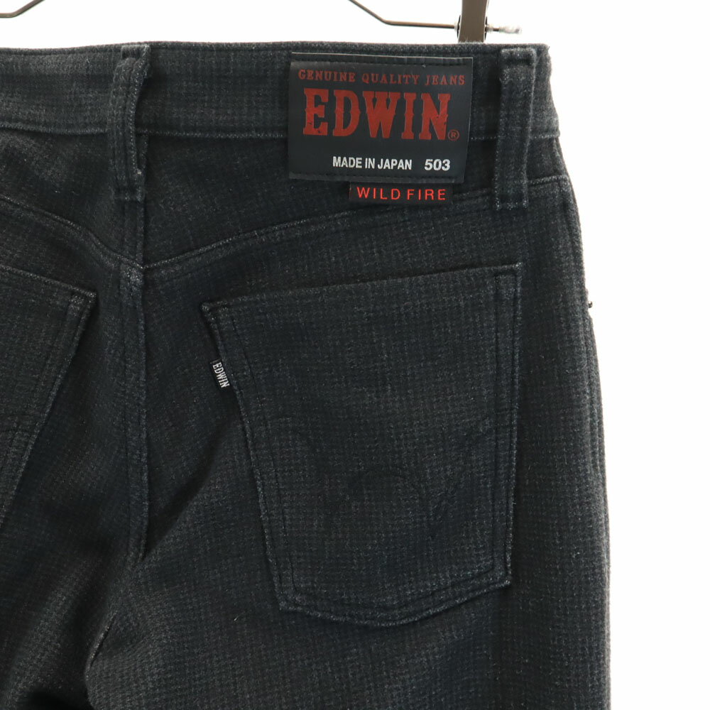 古着 エドウィン EDWIN 503 千鳥柄 ロングパンツ w30 グレー メンズ 【中古】