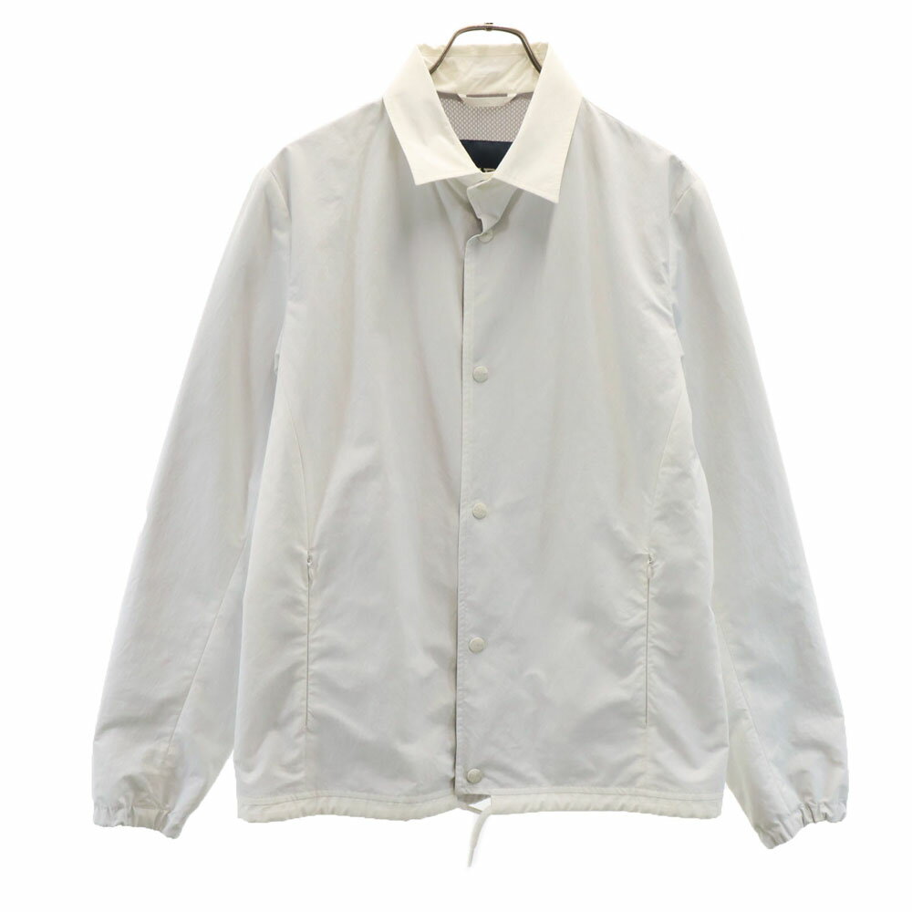 古着 Herno ヘルノ イタリア製 長袖 コーチジャケット 48 ホワイト メンズ 【中古】 【PD】