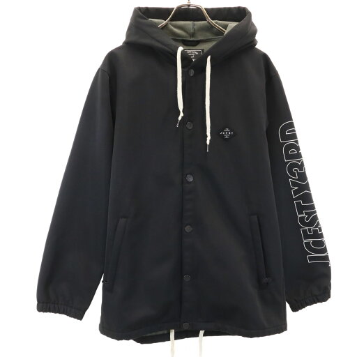 古着 ジャックフロスト ワンスリー バックロゴ ボンディング フーデッド コーチジャケット S ブラック メンズ 【中古】 古着 ジャックフロスト ワンスリー バックロゴ ボンディング フーデッド コーチジャケット S ブラック メンズ 【中古】
