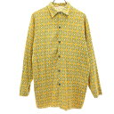 古着 VINTAGE ヴィンテージ 60s 70s ユーロ アーガイル柄 長袖 ボタンダウンシャツ イエロー メンズ 【中古】