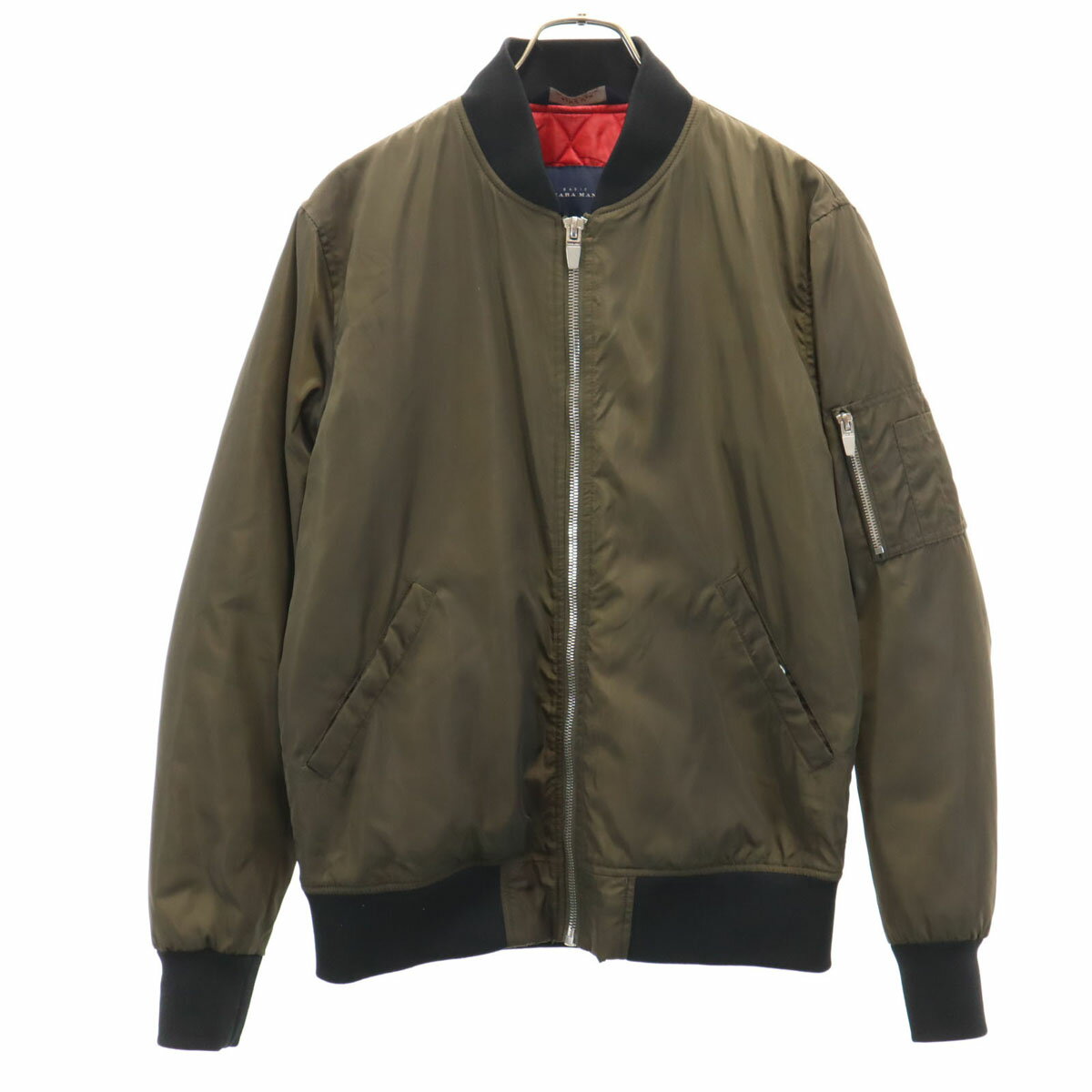 古着 ZARA MAN ザラマン MA-1 フライトジャケット M カーキブラウン メンズ 【中古】