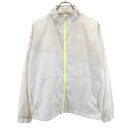 古着 PUMA プーマ 幾何学柄 トレーニング トラックジャケット XL グレー ウィンドブレーカー レディース 【中古】 【PD】