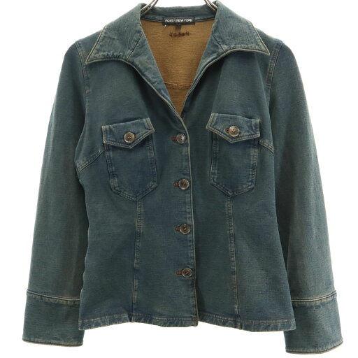 古着 FOXEY NEW YORK フォクシー ニューヨーク 日本製 ジャケット 38 ブルー系 レディース 【中古】 古着 FOXEY NEW YORK フォクシー ニューヨーク 日本製 ジャケット 38 ブルー系 レディース 【中古】