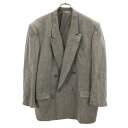 古着 Christian Dior クリスチャンディオール 90s オールド テーラードジャケット LL グレー メンズ 【中古】