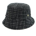 古着 CA4LA カシラ 日本製 ツイード バケット チェック柄 ハット 黒 レディース 【中古】 【PD】