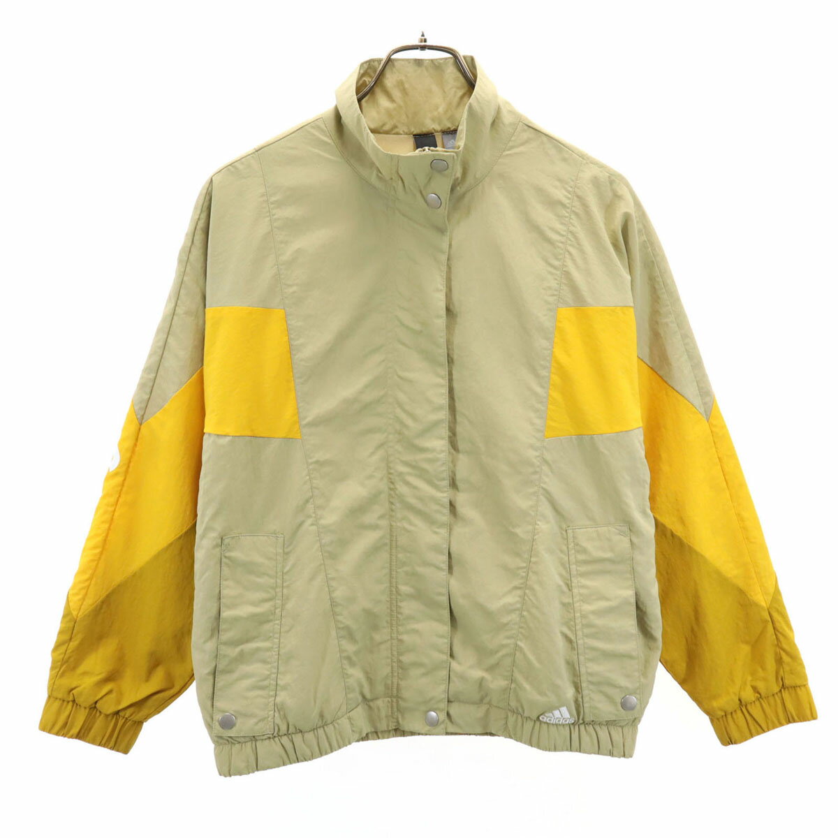 古着 adidas アディダス ナイロンジャケット S ベージュ 裏トリコット レディース 【中古】 【PD】