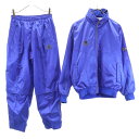 古着 Champion チャンピオン 80s 90s オールド トレーニング ジャケット 上下 セットアップ M ブルー メンズ 【中古】