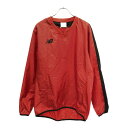古着 NEW BALANCE ニューバランス ロゴプリント 長袖 ピステ L レッド 未使用タグ付き ウインドブレーカー トレーニング メンズ 【中古】