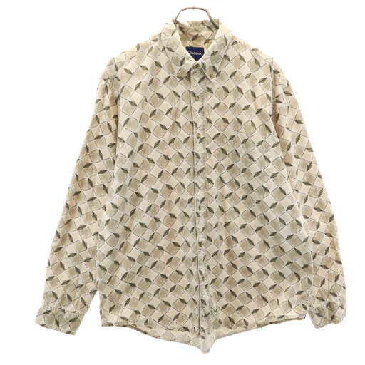 古着 Catalina カタリナ 総柄 長袖 ボタンダウンシャツ L ベージュ系 メンズ 【中古】 【PD】 古着 Catalina カタリナ 総柄 長袖 ボタンダウンシャツ L ベージュ系 メンズ 【中古】 【PD】