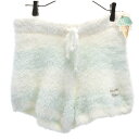 古着 ジェラートピケ gelato pique ボーダー柄 ふわもこ ルームウェアショートパンツ F 白系 レディース 【中古】
