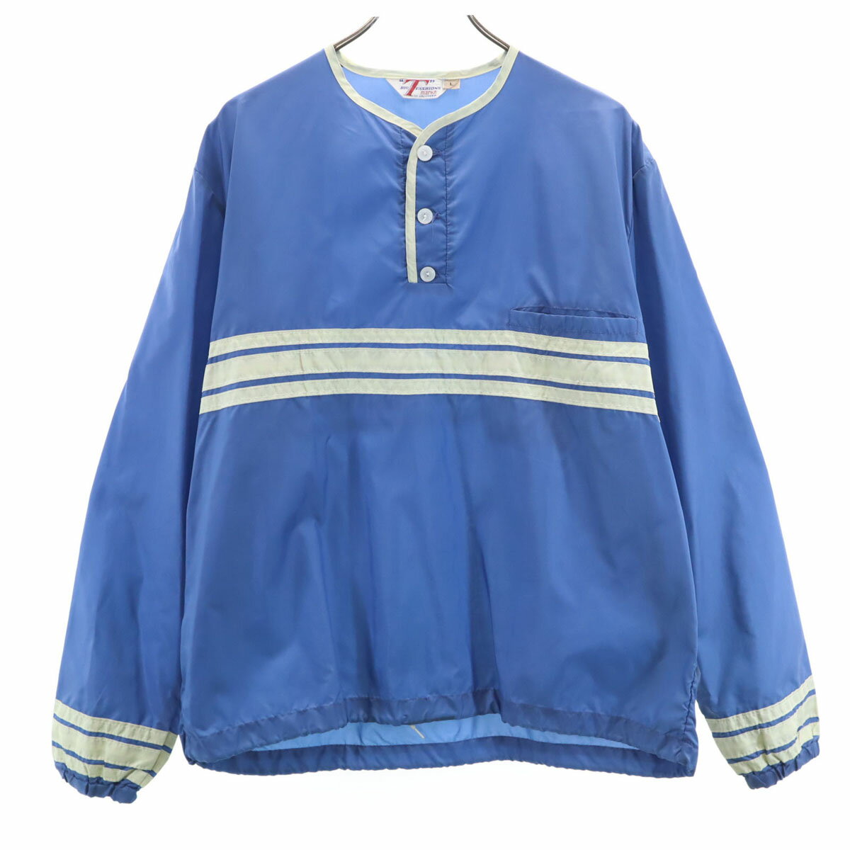 乐天商城 - 古着 BIG T FASHIONS martin 80s ヴィンテージ プルオーバー ジャケット L ブルー メンズ 【中古】 【PD】