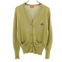 古着 Vivienne Westwood ヴィヴィアンウエストウッド イタリア製 オールド 長袖 Vネック ニットカーディガン M マスタード系 レディース 【中古】 【PD】