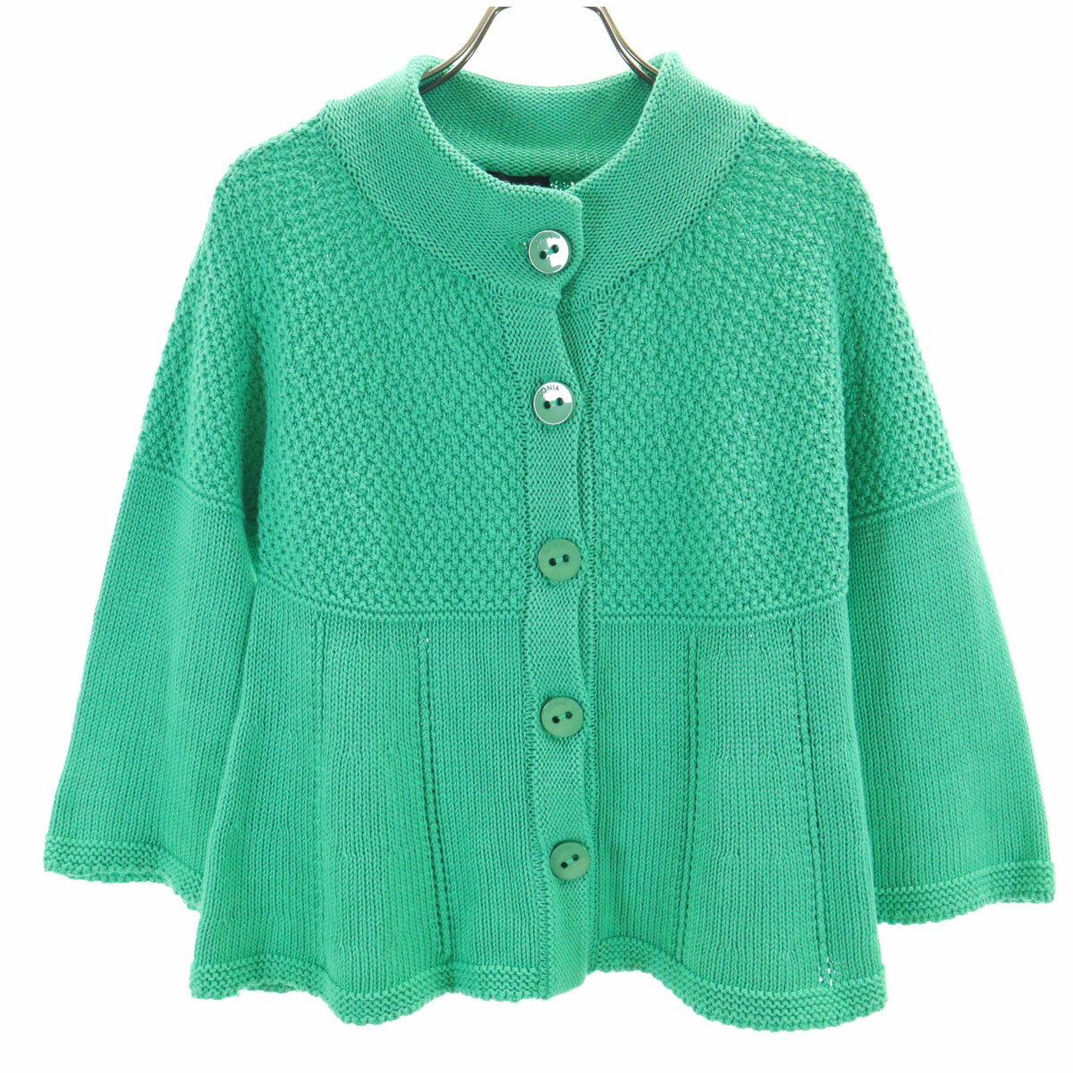 古着 ソニアリキエル Sonia Rykiel 日本製 7分袖 ニットカーディガン 32 グリーン レディース 【中古】