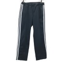 古着 アディダス adidas ロングジャージパンツ M 黒 3ライン レディース 【中古】