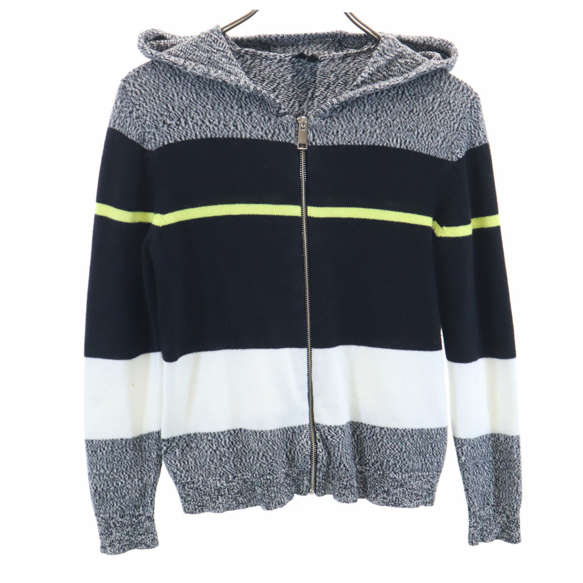 古着 ARMANI EXCHANGE アルマーニエクスチェンジ ボーダー 長袖 ジップパーカー 12A(154) ニット キッズ 【中古】 【PD】