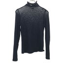 古着 JIL SANDER NAVY ジルサンダーネイビー イタリア製 長袖 ハイネック ニット S ブラック レディース 【中古】(4)