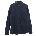 古着 Emporio Armani エンポリオアルマーニ 長袖 シャンブレー 隠し ボタンダウンシャツ L インディゴ メンズ 【中古】 【PD】(4)