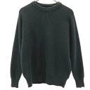 古着 UNITED TOKYO ユナイテッドトウキョウ 日本製 長袖 ベビーウエイトアゼ クルーネック セーター 1 グリーン系 ニット メンズ 【中古】 【PD】