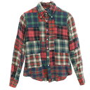 古着 RALPH LAUREN ラルフローレン チェック柄 長袖 ボタンダウンシャツ 9 マルチ レディース 【中古】 【PD】(4)