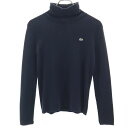 古着 LACOSTE ラコステ 長袖 タートルネック セーター 38 黒 ニット レディース 【中古】 【PD】