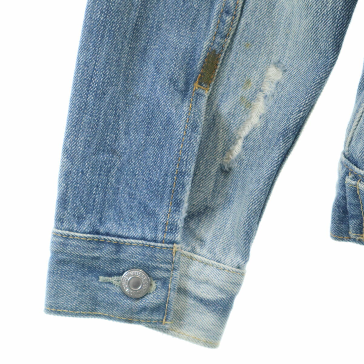 古着 Levi's リーバイス ヴィンテージ加工 デニムジャケット L ウォッシュブルー ジージャン トラッカー メンズ 【中古】