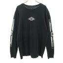 古着 エアジョーダン AIR JORDAN バスケットボール 長袖 Tシャツ L ブラック ロンT メンズ 【中古】