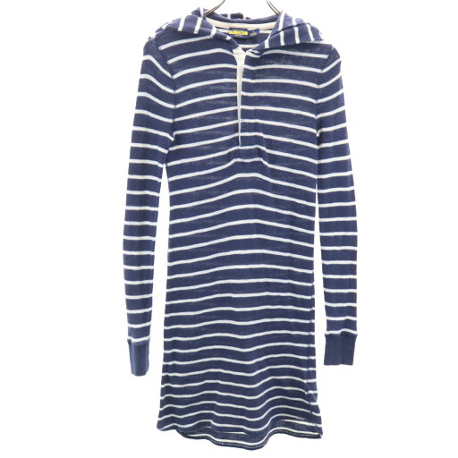 古着 ラルフローレンラグビー RALPH LAUREN RUGBY ボーダー柄 長袖 ニット ワンピース M ネイビー レディース 【中古】 古着 ラルフローレンラグビー RALPH LAUREN RUGBY ボーダー柄 長袖 ニット ワンピース M ネイビー レディース 【中古】