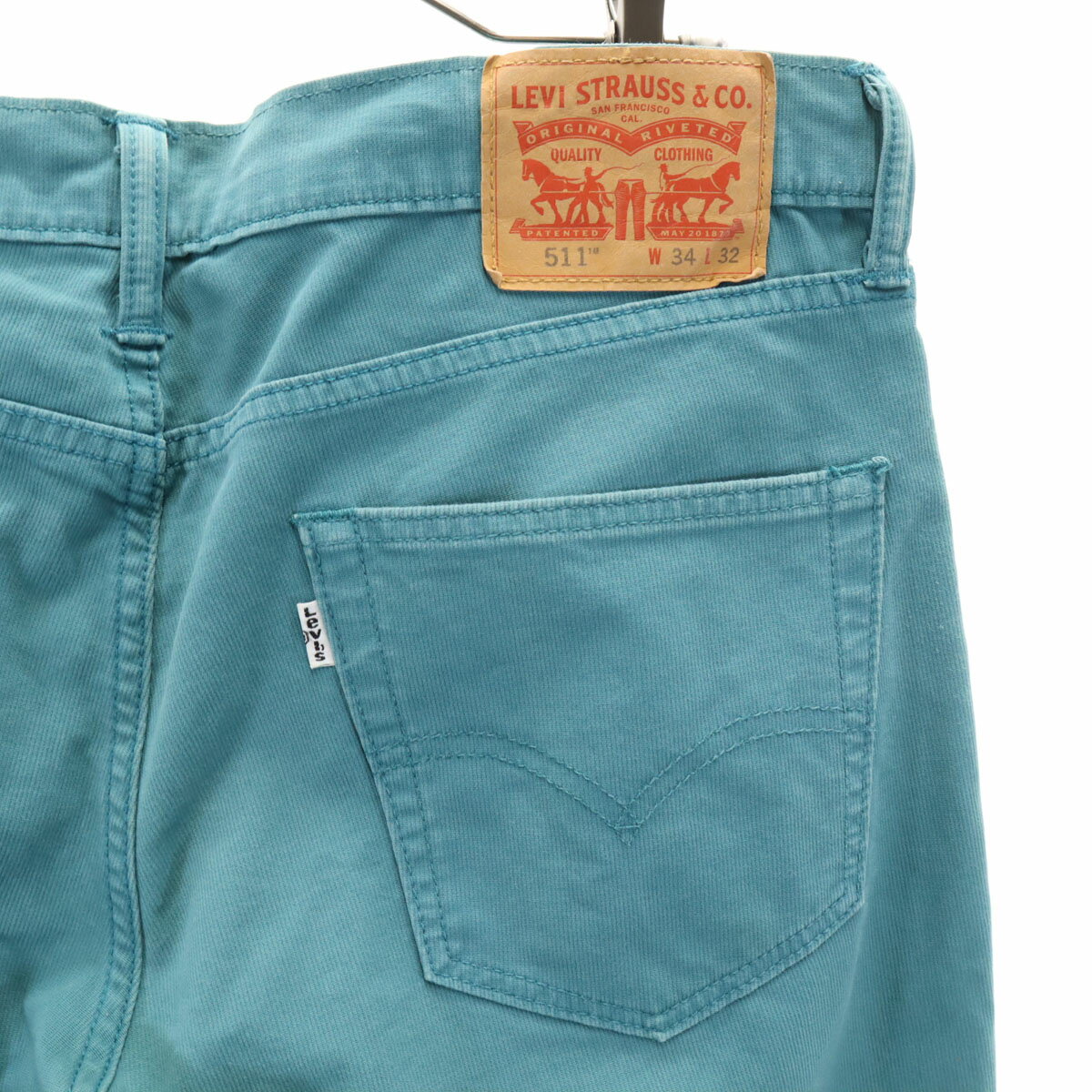 古着 Levi's リーバイス 511 ストレートパンツ w34 グリーン系 メンズ 【中古】 【PD】