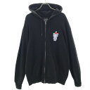 古着 ビームスT 長袖 スウェット ジップパーカー L ブラック メンズ 【中古】(4)