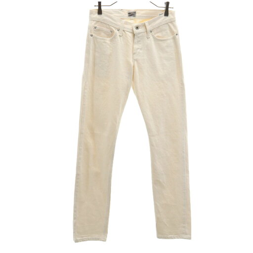 古着 Naked & Famous ネイキッドアンドフェイマス スキニーデニムパンツ w29 ホワイト ボタンフライ メンズ 【中古】 【PD】 古着 Naked & Famous ネイキッドアンドフェイマス スキニーデニムパンツ w29 ホワイト ボタンフライ メンズ 【中古】 【PD】