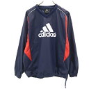 古着 アディダス adidas サッカー 長袖 ピステ M ネイビー トレーニング ウインドブレーカー メンズ 【中古】