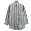 古着 Burberrys バーバリーズ 90s オールド チェック柄 長袖 シャツ M グリーン系 メンズ 【中古】