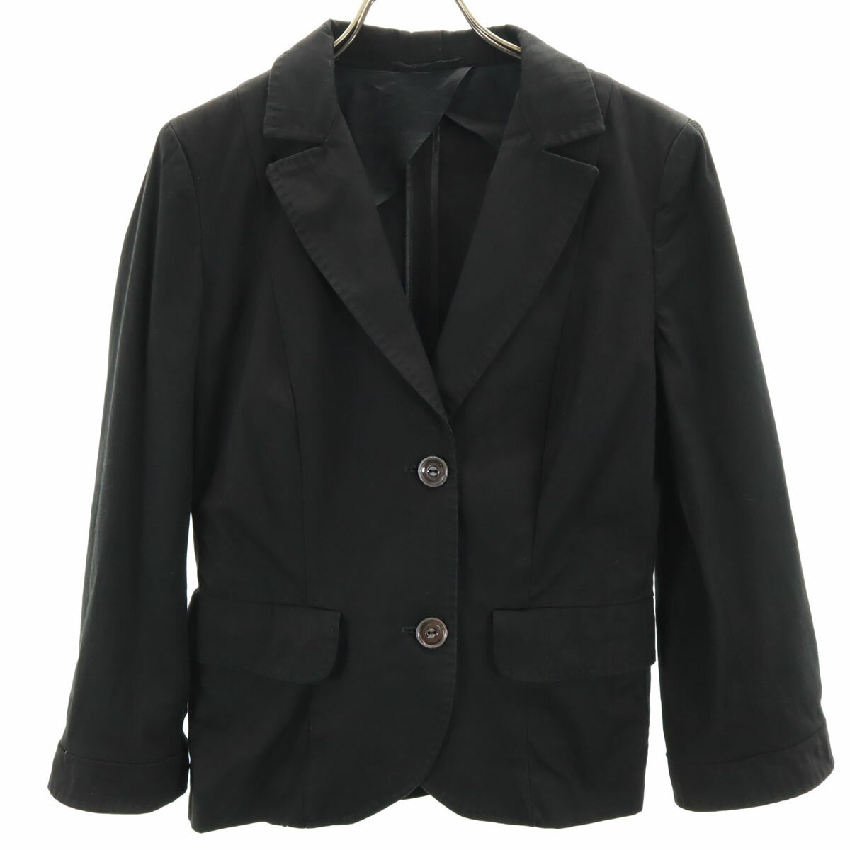 古着 Max Mara Studio マックスマーラ ステュディオ テーラードジャケット 42 ブラック レディース 【中古】 【PD】