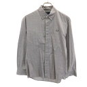 古着 フレッドペリー FRED PERRY チェック柄 長袖 ボタンダウンシャツ S グレー メンズ 【中古】