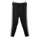 古着 adidas アディダス ロングジャージパンツ L ブラック レディース 【中古】