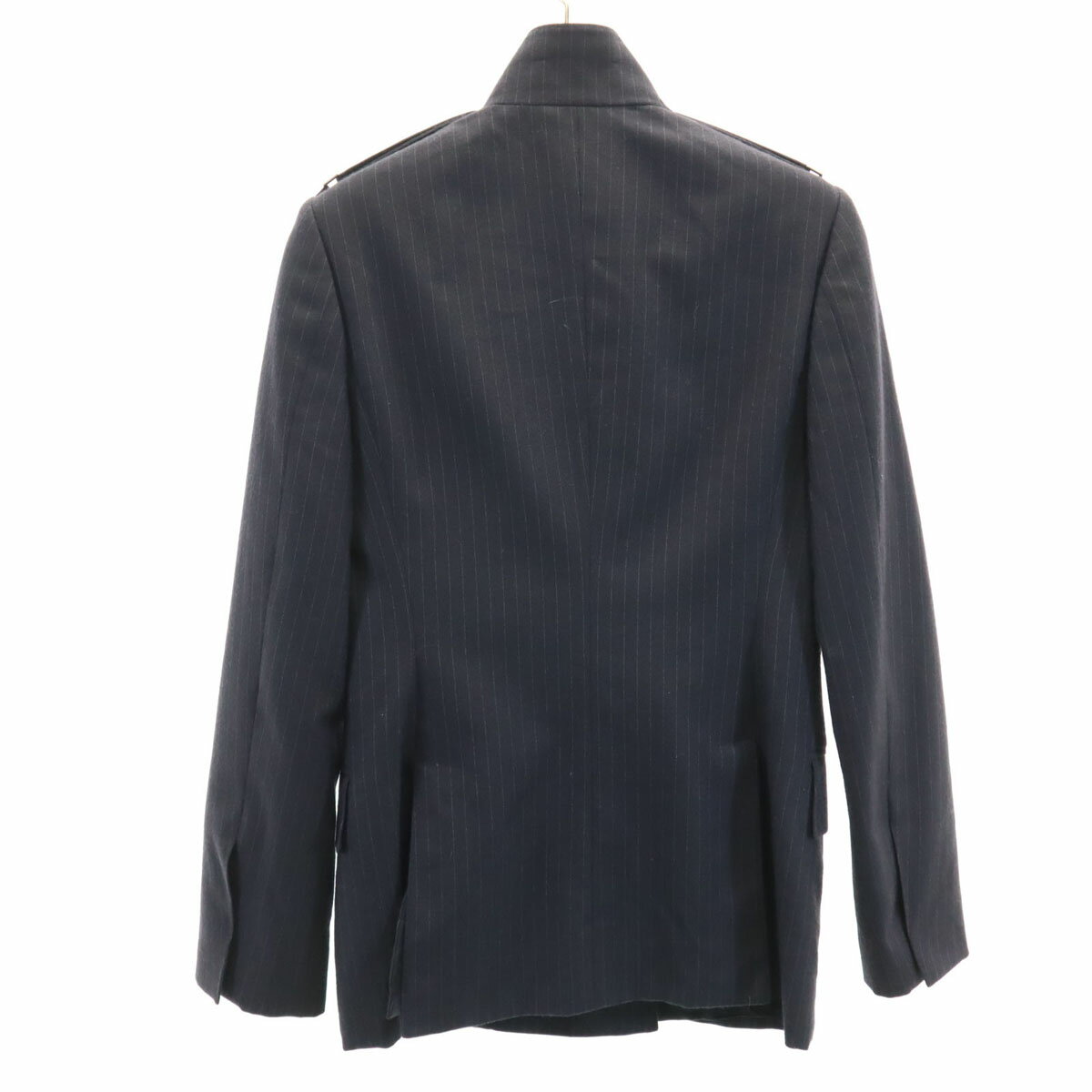 古着 GUCCI グッチ イタリア製 ウールブレンド ストライプ柄 ジャケット 38 ブラック レディース 【中古】