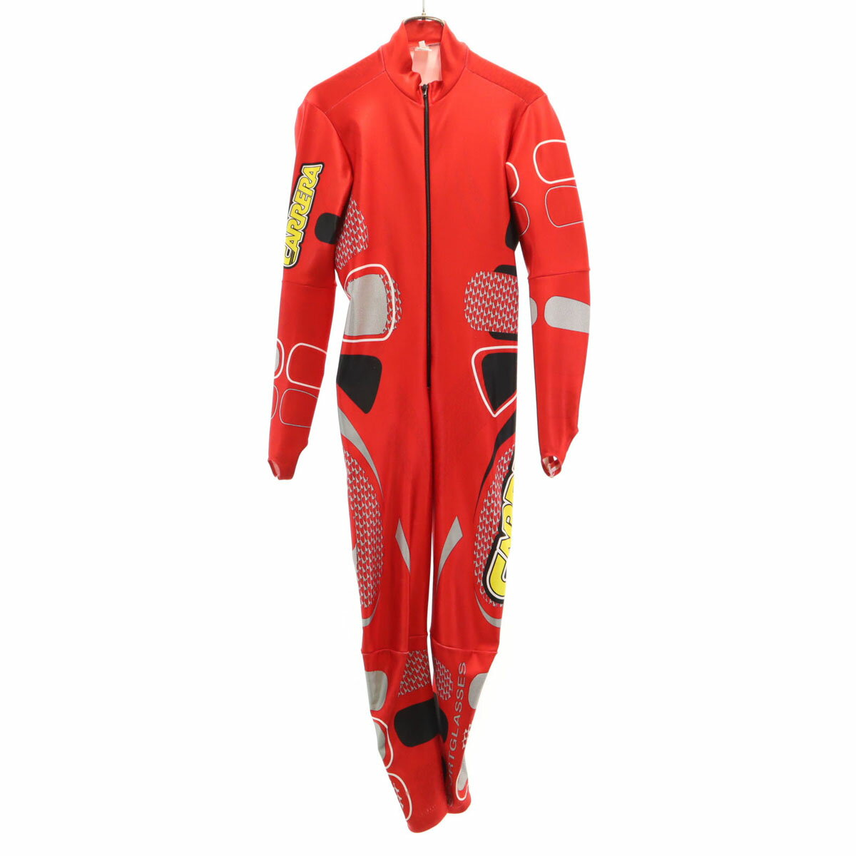 古着 LYCRA イタリア製 CARRERA 長袖 つなぎ M レッド オールインワン メンズ 【中古】 【PD】